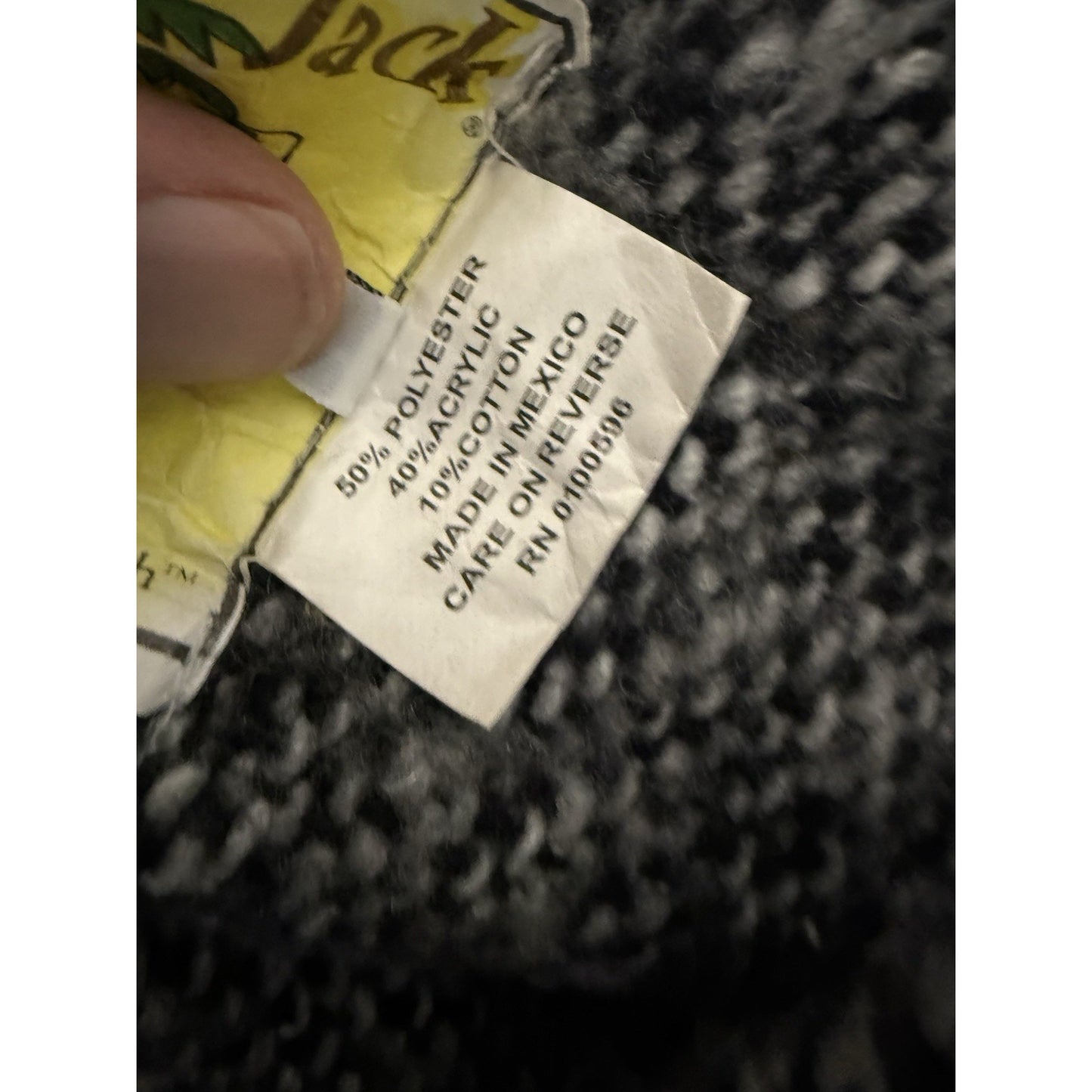 Iguana Jack Baja Hoodie Mexico Pullover Men’s L Purple Gray Striped Drug Rug