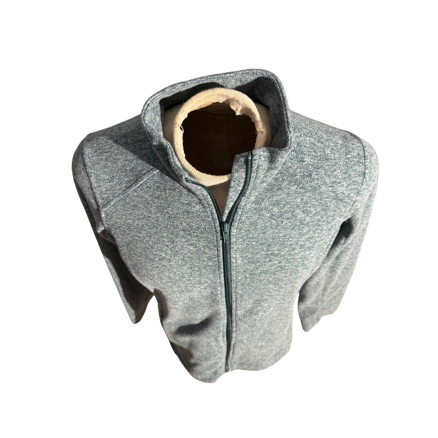 Duluth Trading Co Women’s Full Zip Fleece Jacket Large Heather Green