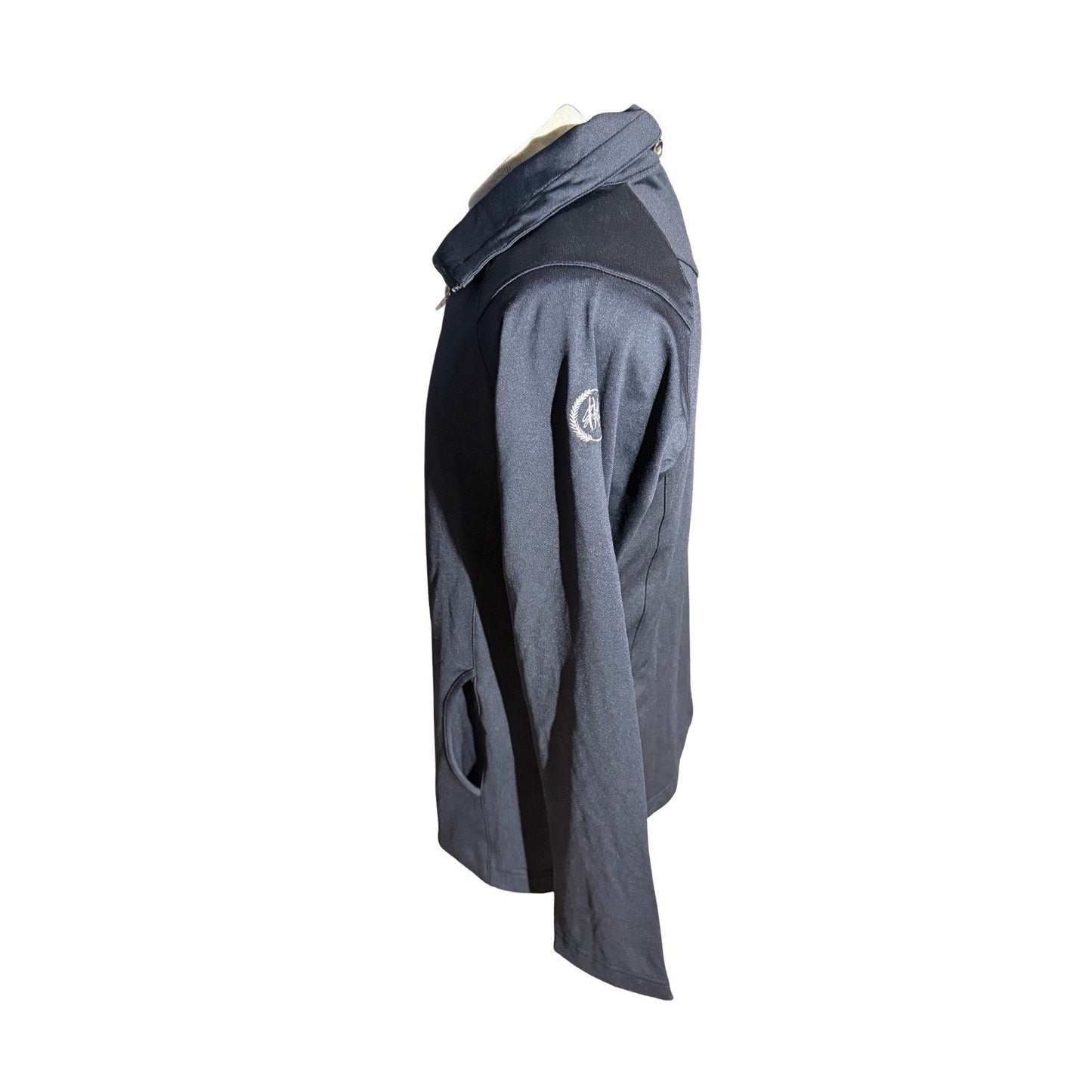 Straight Down Men’s Jacket XL Black Full Zip Golf Performance Hooded Softshell