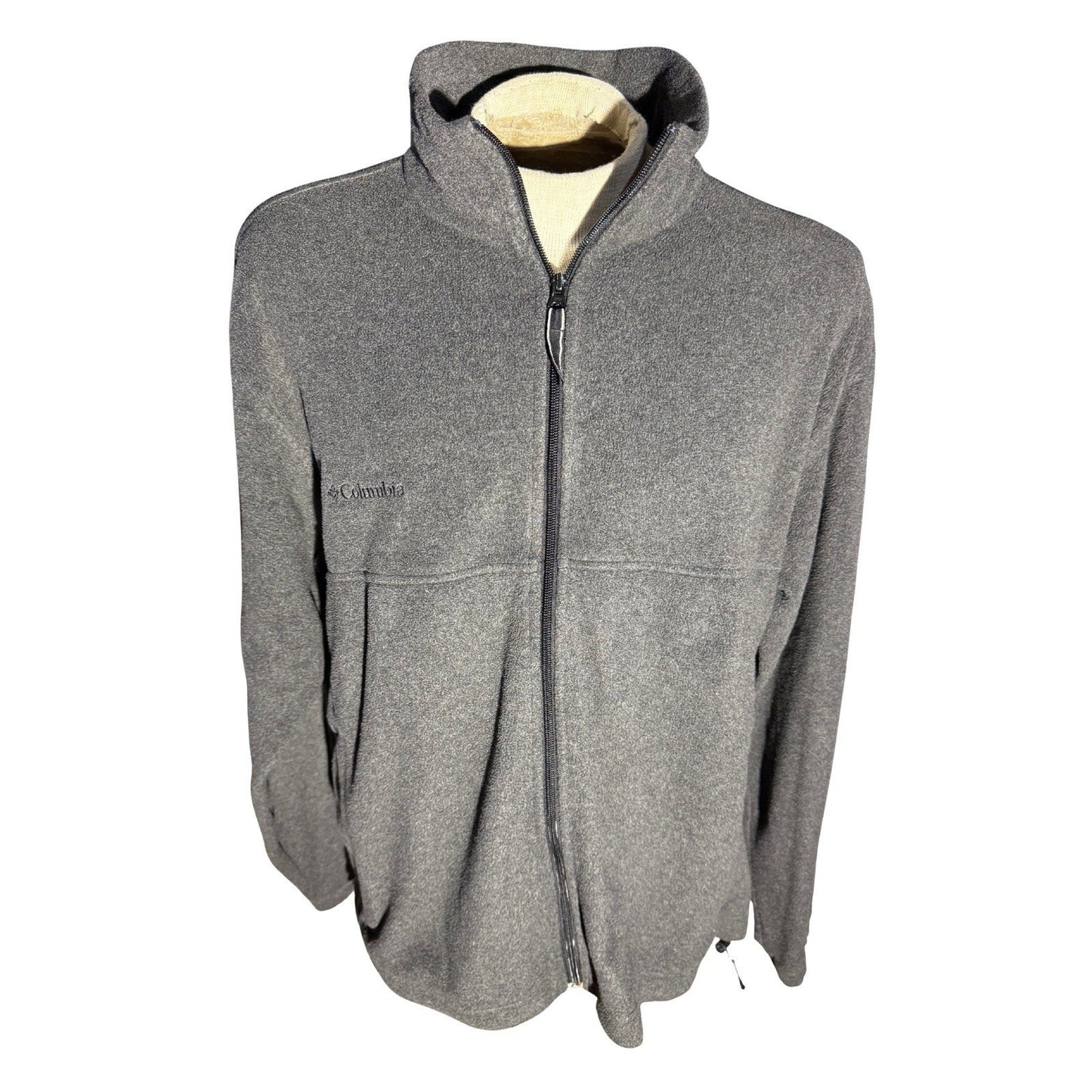 Columbia Full Zip Fleece Jacket Men’s XL Gray Soft Warm Lightweight
