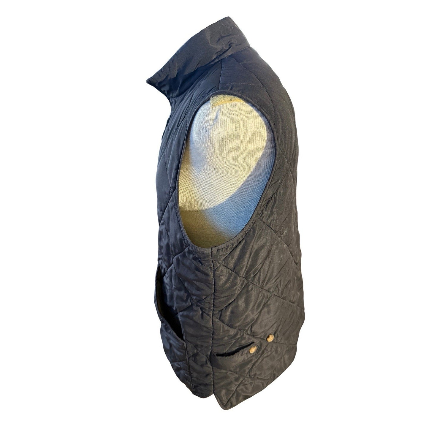 J.Crew Mercantile Men’s Large Black Quilted Puffer Vest Sleeveless Zip Jacket