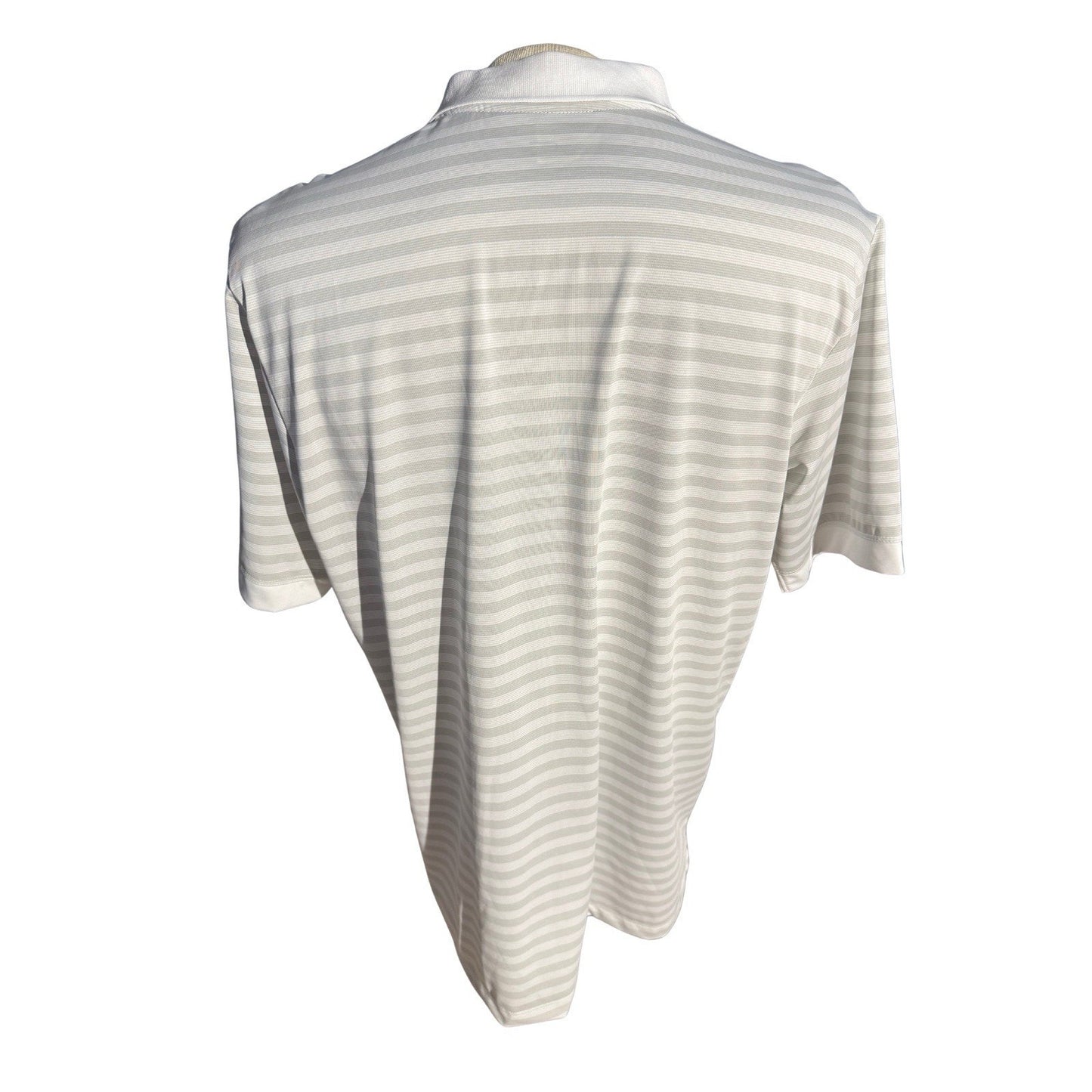 Jack Nicklaus Men’s StayDri Golf Polo Shirt White Gray Stripe Size L