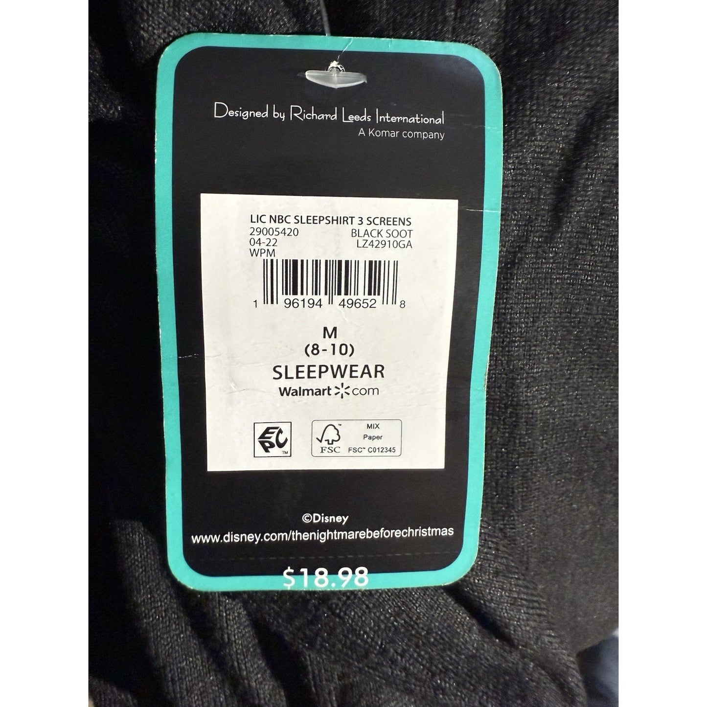 Disney Nightmare Before Christmas Sleep Shirt Women’s M Jack & Sally