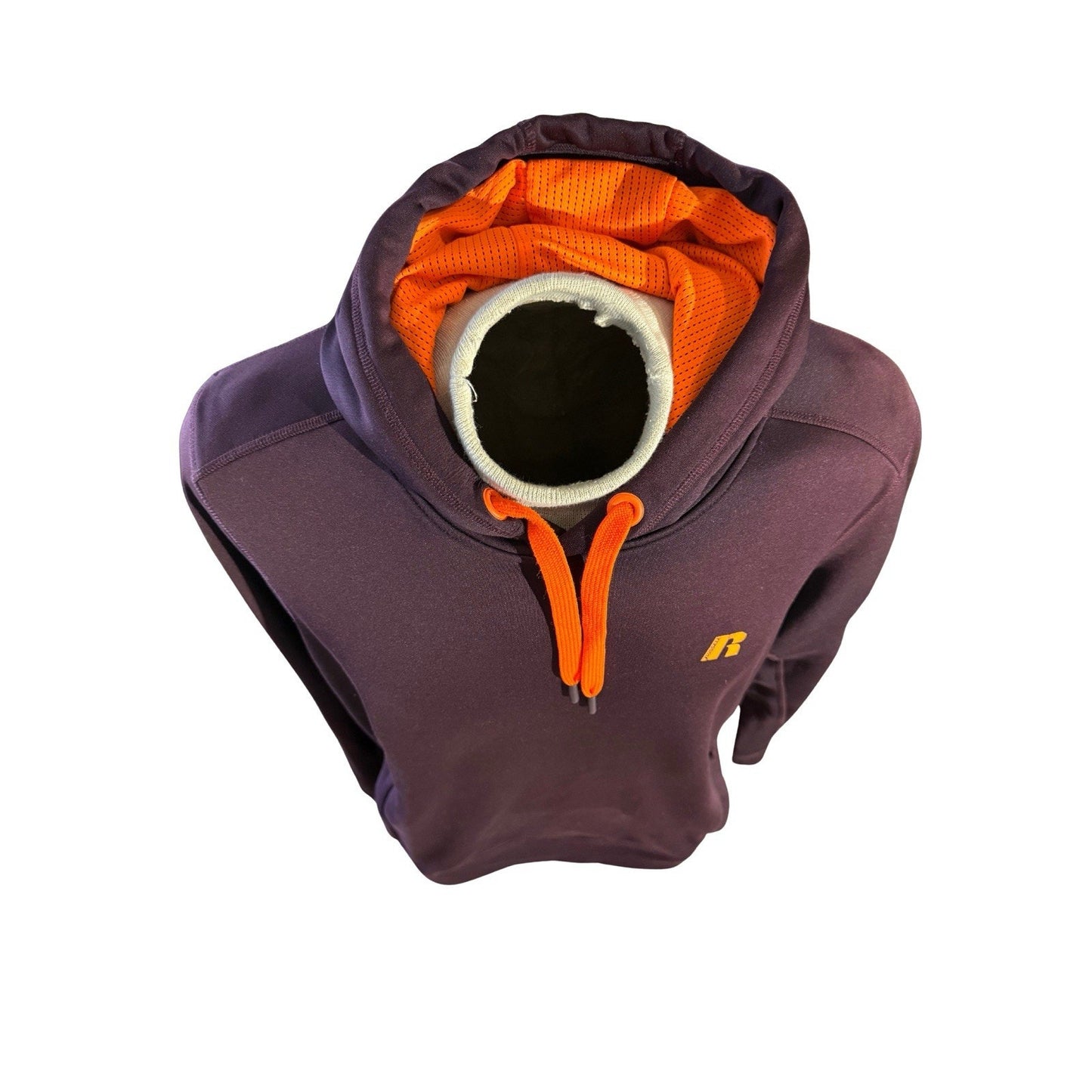 Russell Athletic Men’s Hoodie Sweatshirt Purple Orange L Large