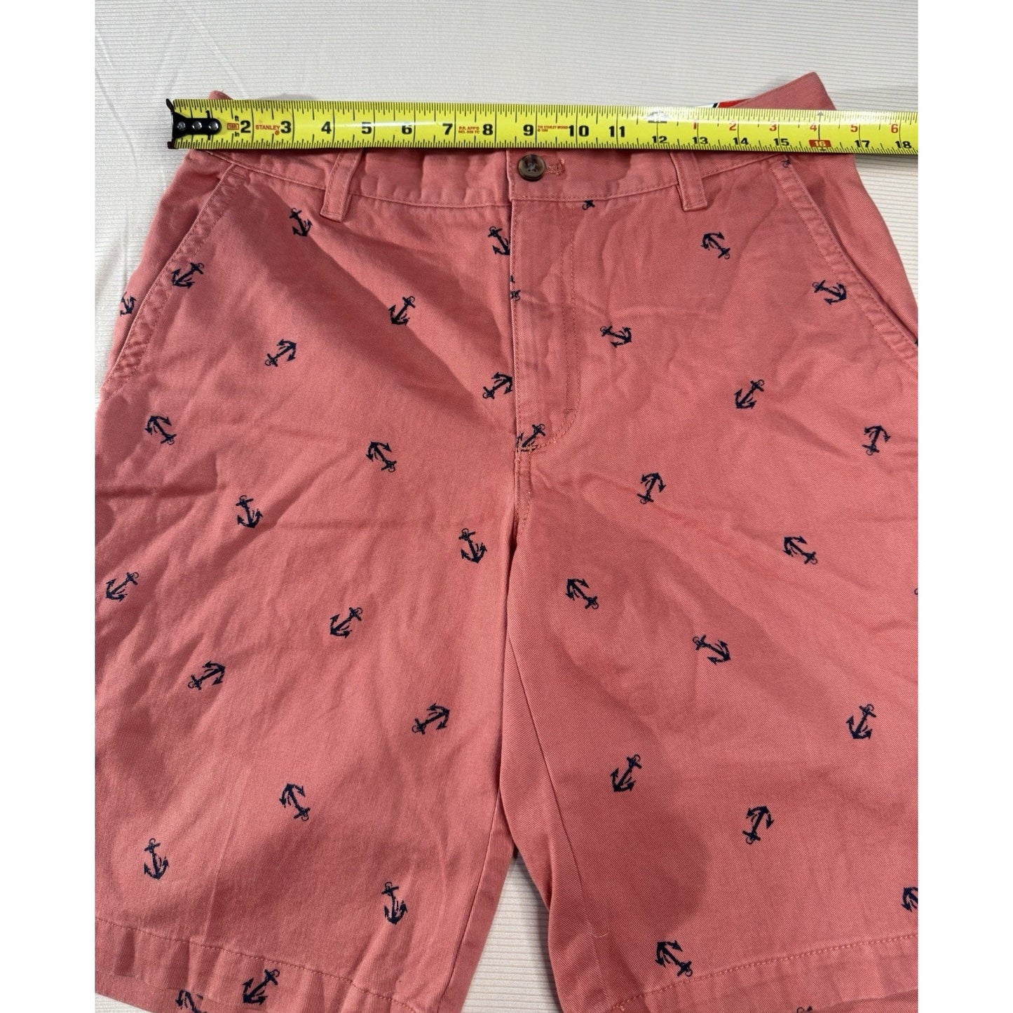 Izod Men's Chino Shorts 33 Anchors Print