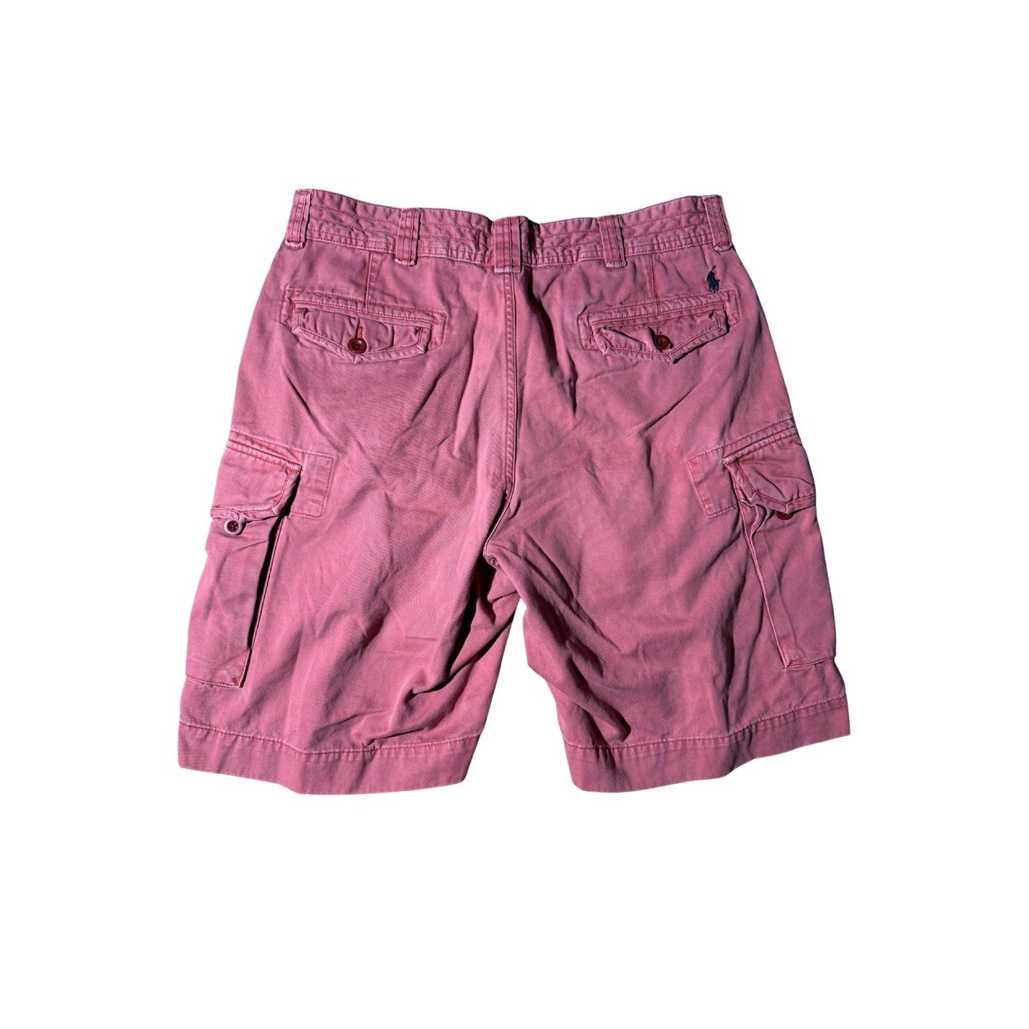 Polo Ralph Lauren Shorts 36 Pink Red Cargo Chino Utility Pockets Summer Casual