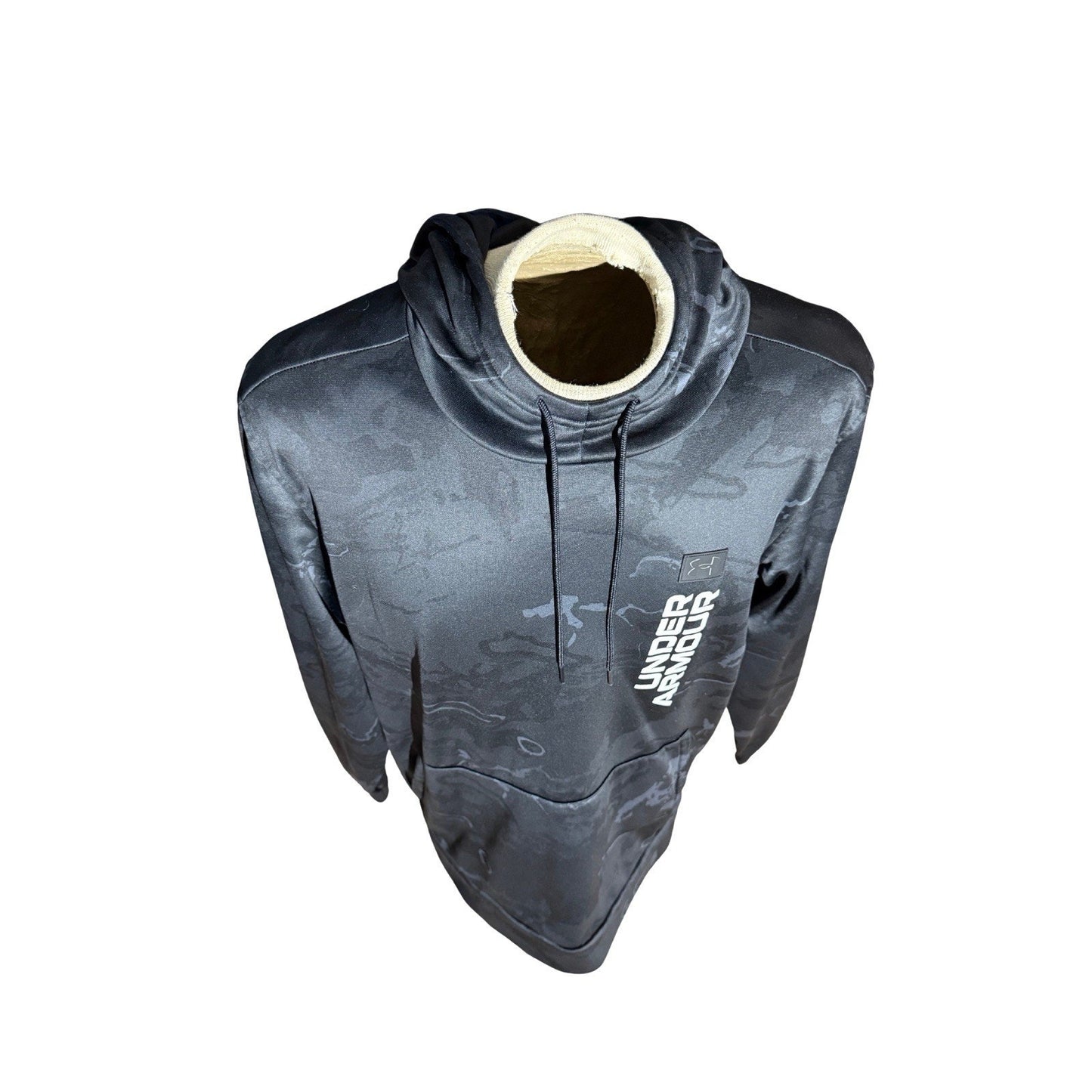 Under Armour Hoodie XXL Gray Camo Pullover Sweatshirt Logo Athletic Pre-Owned