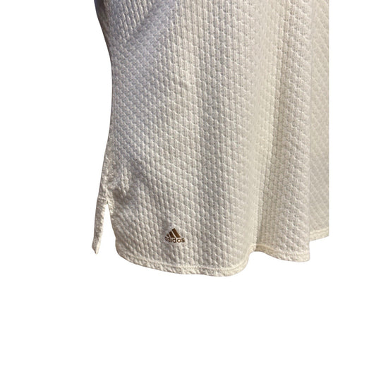 Adidas Golf Women’s Long Sleeve Waffle Knit Polo Shirt Blue White Size M
