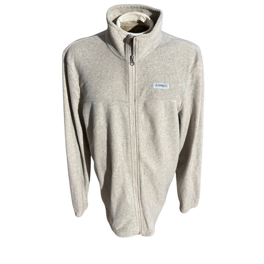 Magellan Outdoors XL Beige Full Zip Fleece Jacket Classic Fit Recycled Poly