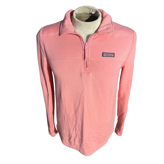Vineyard Vines Mens Medium M Sweater 1/2 Zip Pullover Blank Collgiate Shep Shirt