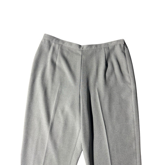 Alfred Dunner Swan Lake Pants Women’s 14P Gray Pull-On Elastic Waist New