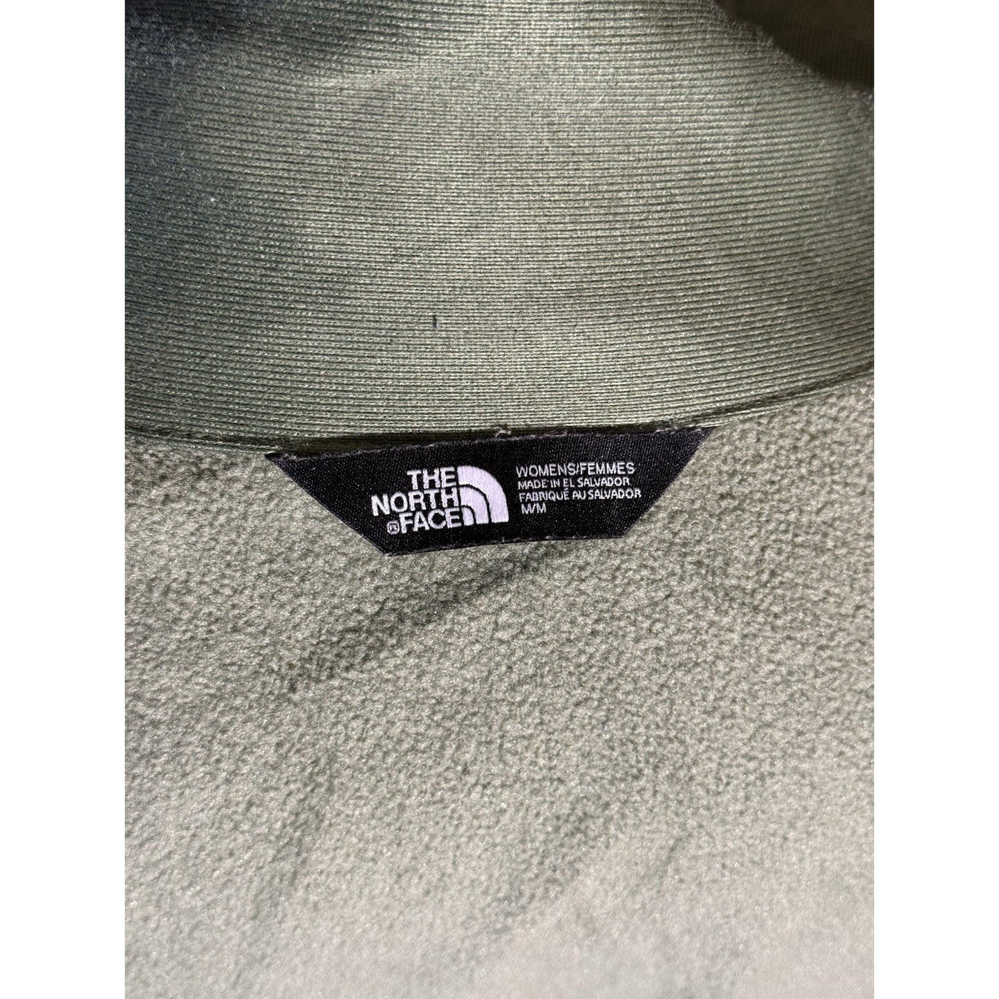 The North Face Women’s Green Full Zip Fleece Jacket Size M Logo ACE Embroidery