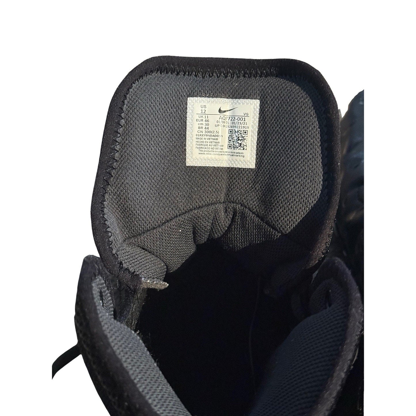 Nike Force Savage Shark 2 Lineman Football Cleats Size 12 Men Black AQ7722-001