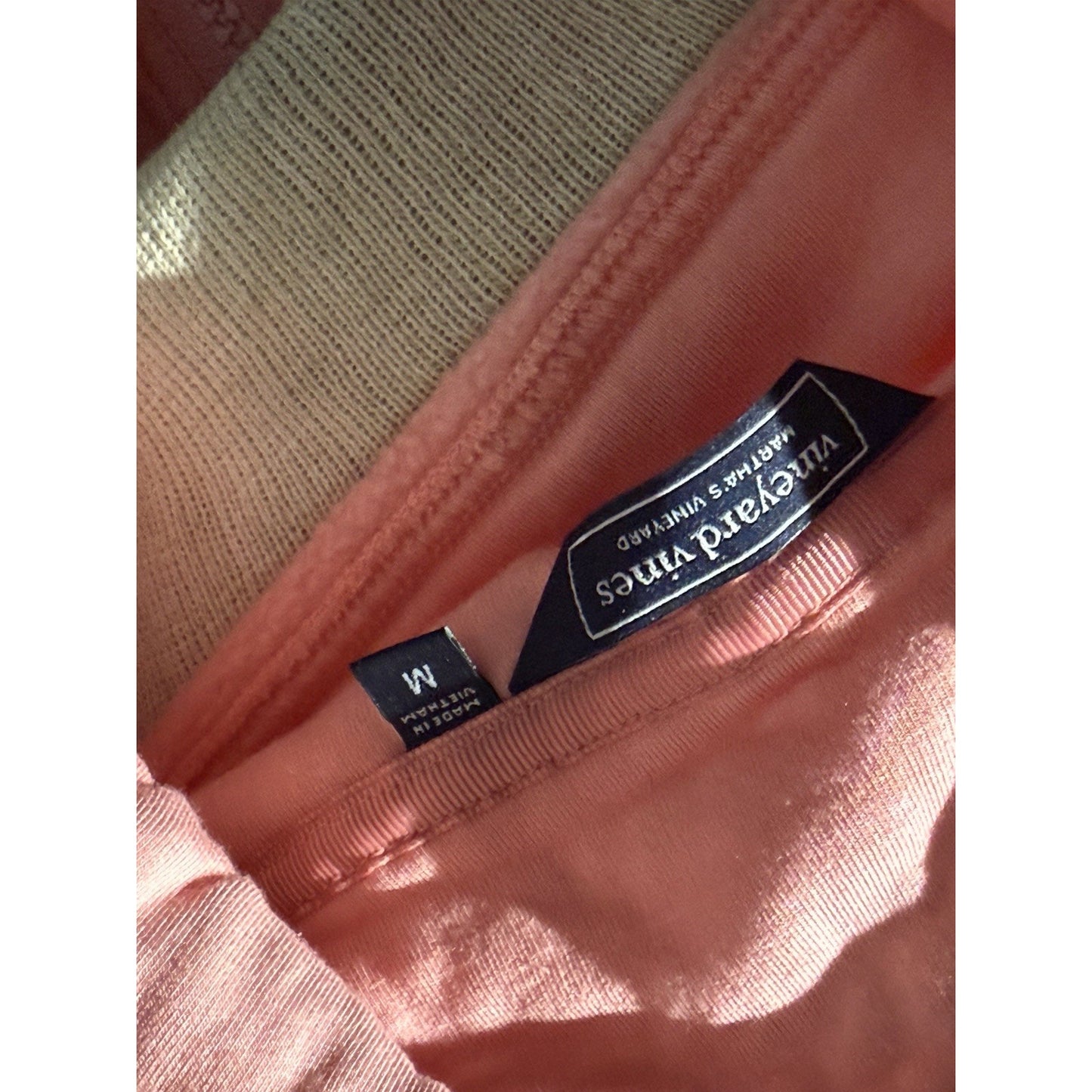 Vineyard Vines Mens Medium M Sweater 1/2 Zip Pullover Blank Collgiate Shep Shirt