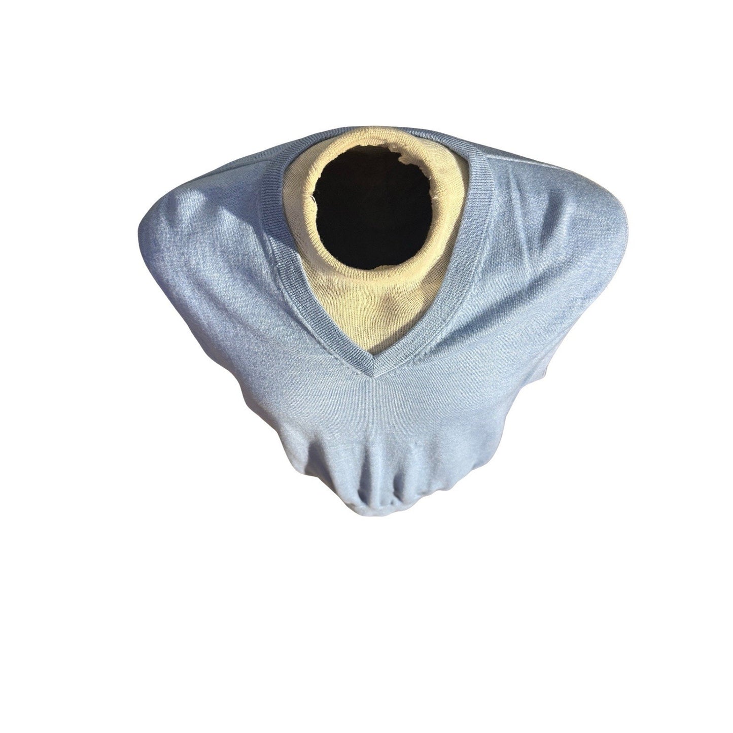 Peter Millar Merino Wool V-neck Sweater Vest Men’s XL XLarge Preppy Light Blue