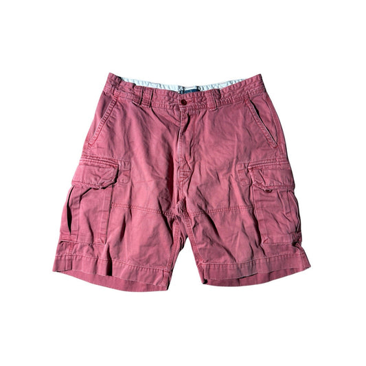 Polo Ralph Lauren Shorts 36 Pink Red Cargo Chino Utility Pockets Summer Casual