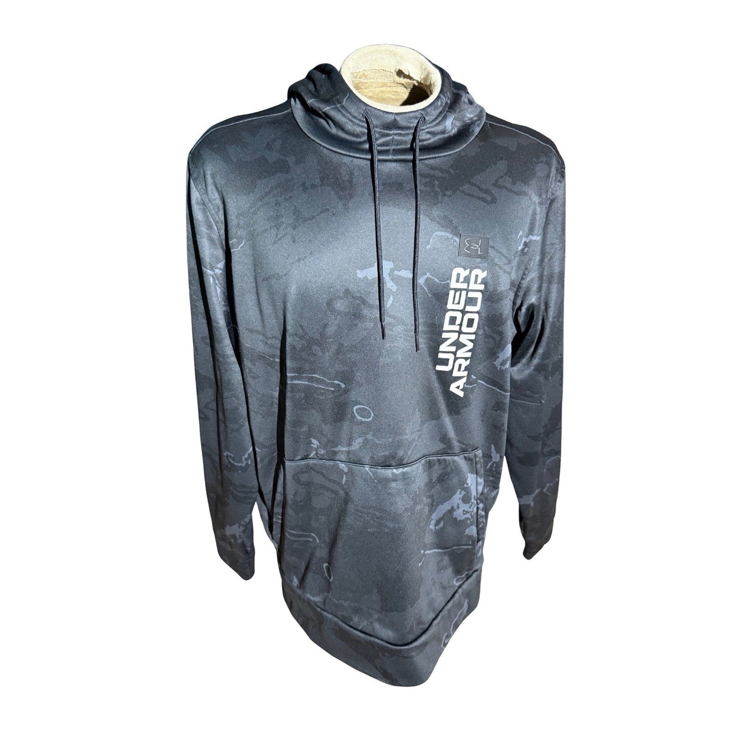 Under Armour Hoodie XXL Gray Camo Pullover Sweatshirt Logo Athletic Pre-Owned