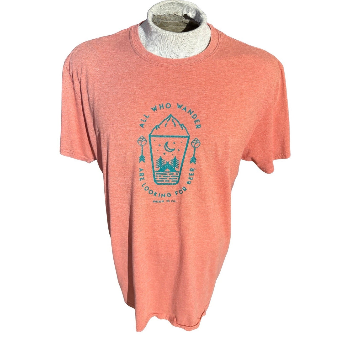 Beer Is OK T-Shirt XL All Who Wander Graphic Tee Oklahoma Beer Shirt