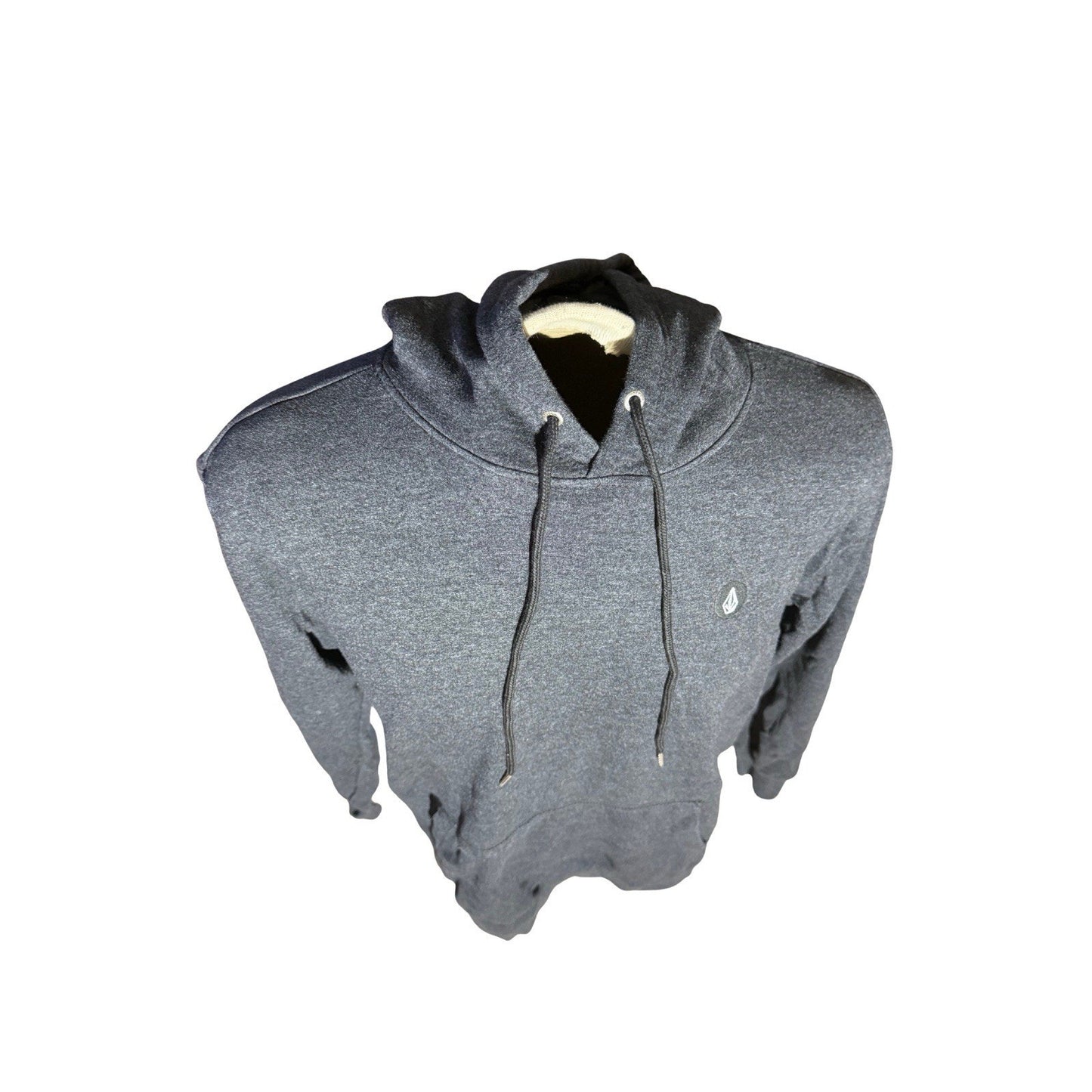 Volcom Men’s Hoodie XL Heather Gray Pullover Sweatshirt Kangaroo Pocket Logo