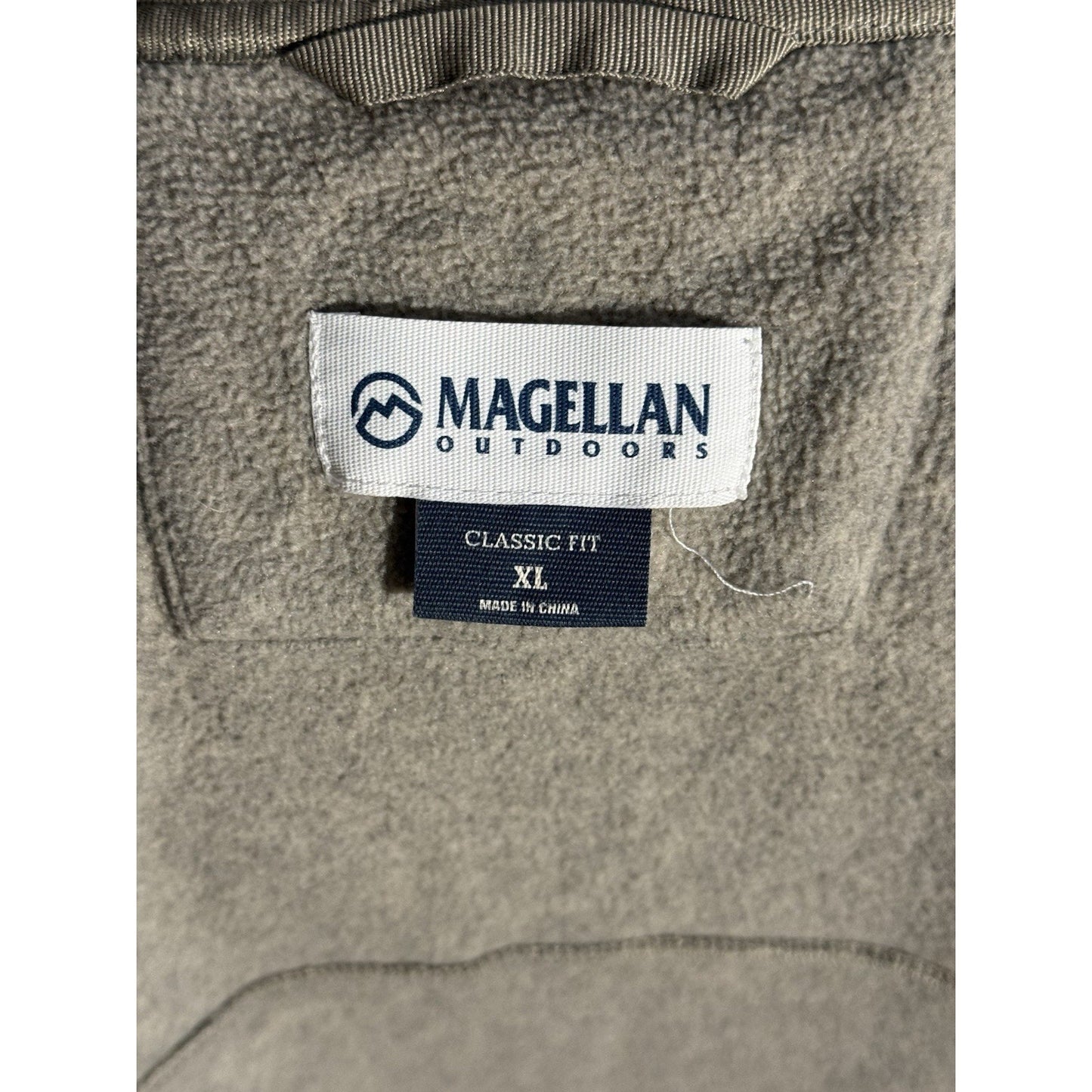 Magellan Outdoors XL Beige Full Zip Fleece Jacket Classic Fit Recycled Poly
