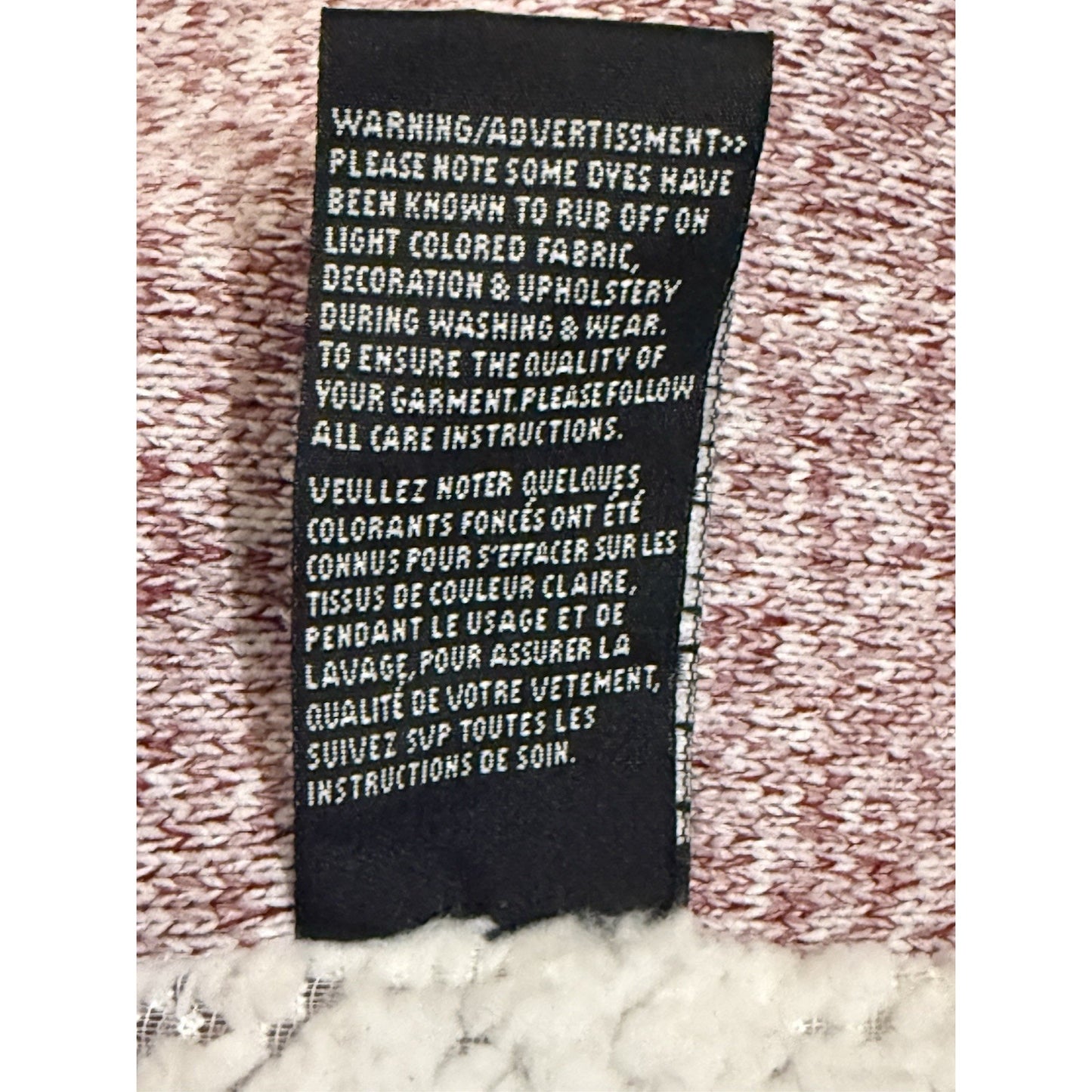 Canada Weathergear Sherpa Lined Cardigan Pink White Open Front Women’s Large