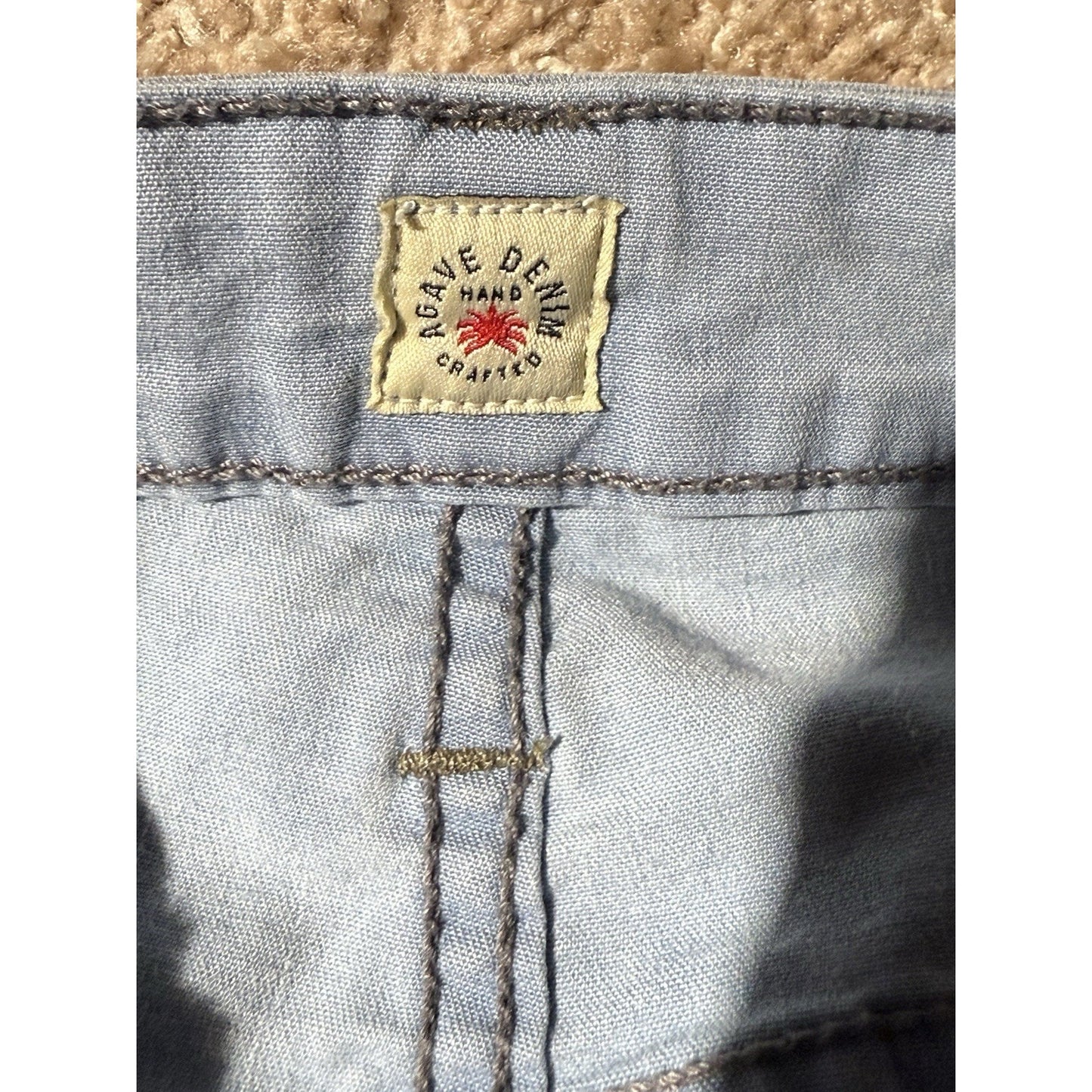 Agave Denim Rocker Jeans Cliffs Light Wash Slim Straight 34x32 USA