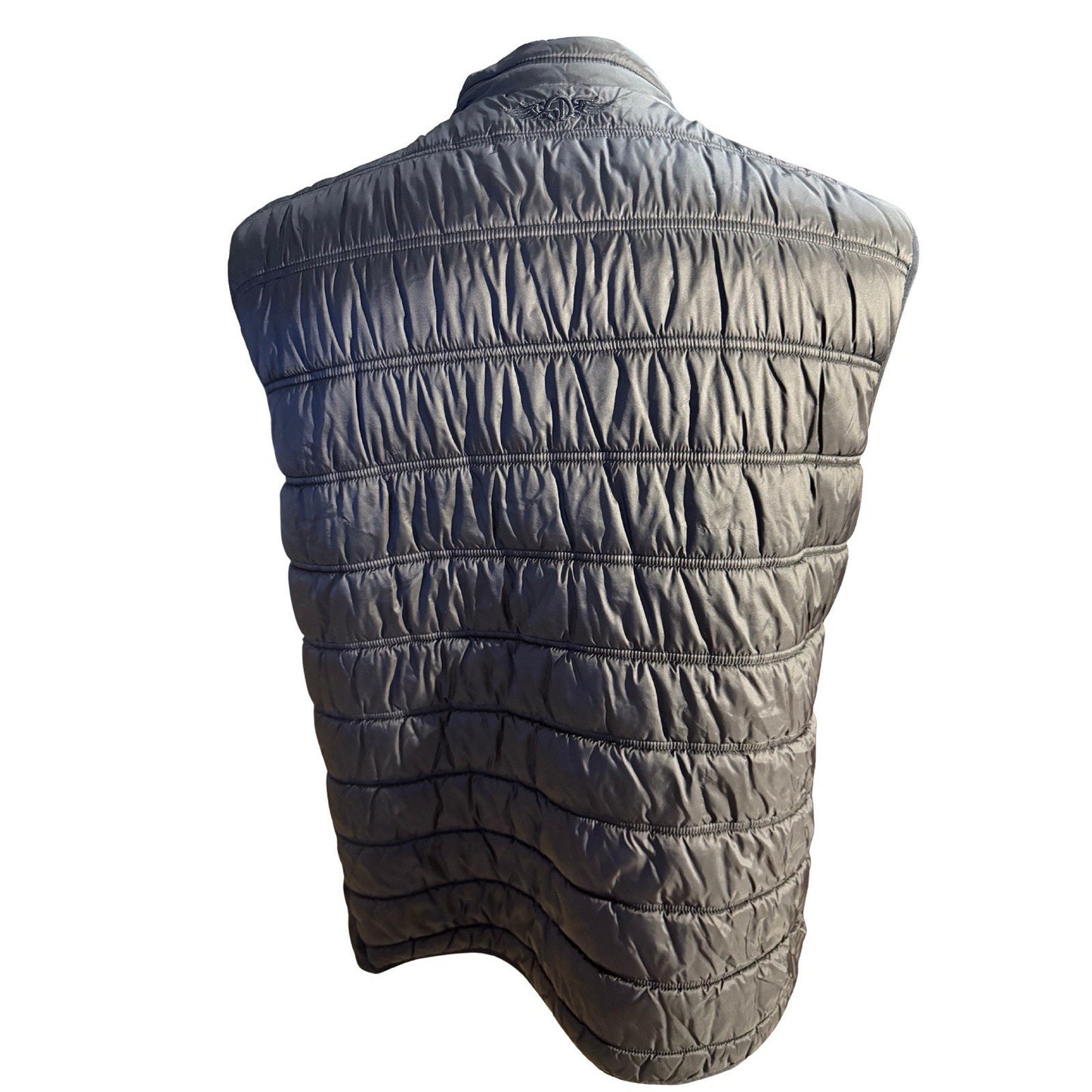 Straight Down Black Quilted Puffer Vest Men XXL Lightweight Thermal Microfiber