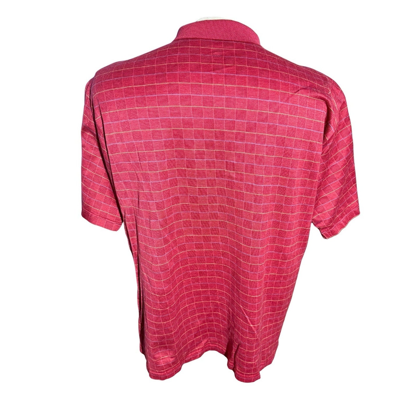 Bobby Jones Collection Men’s XL Made in Italy 100% Cotton Golf Polo Red Grid