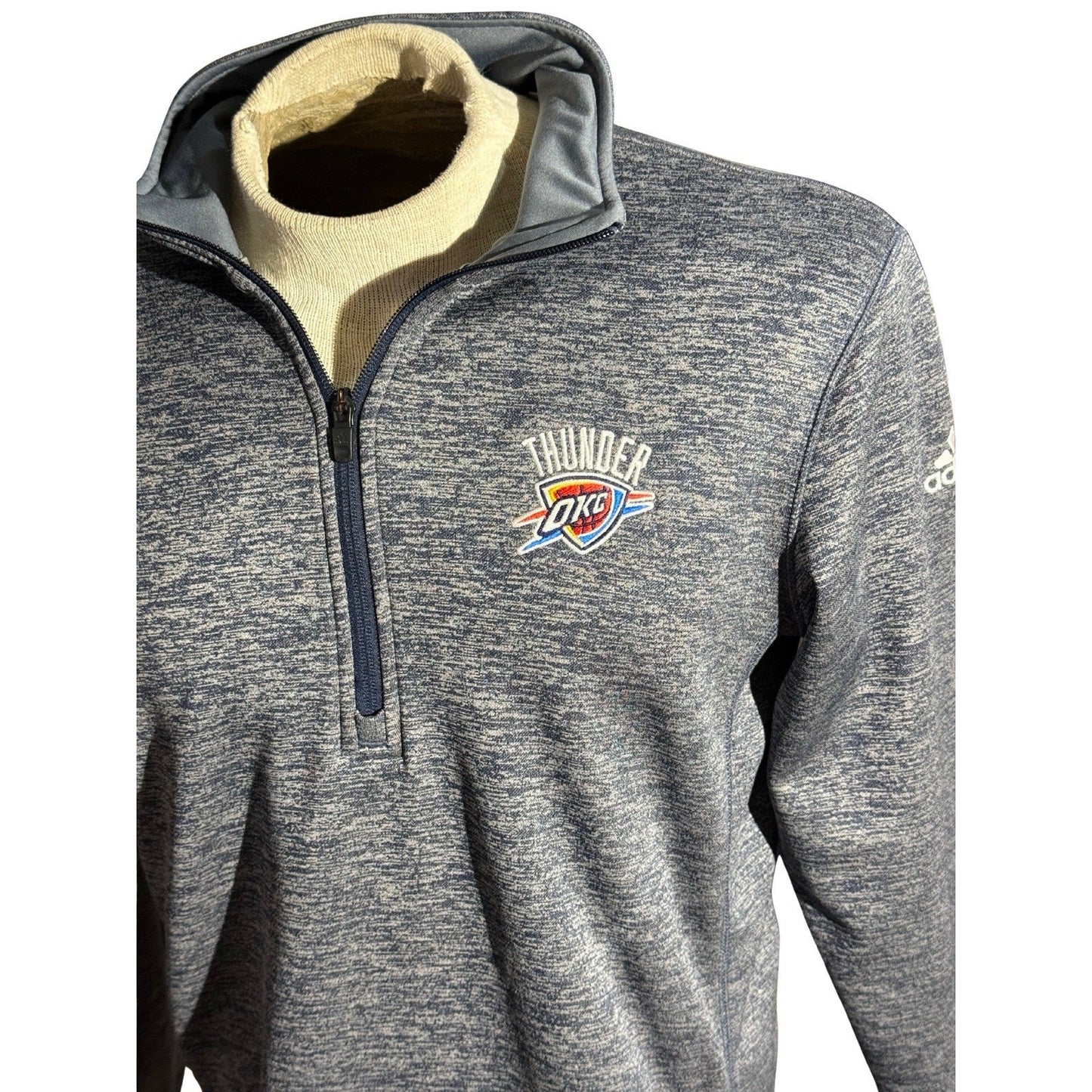 OKC Thunder Sweater Men’s Medium Adidas 1/4 Zip Pullover Team Issue
