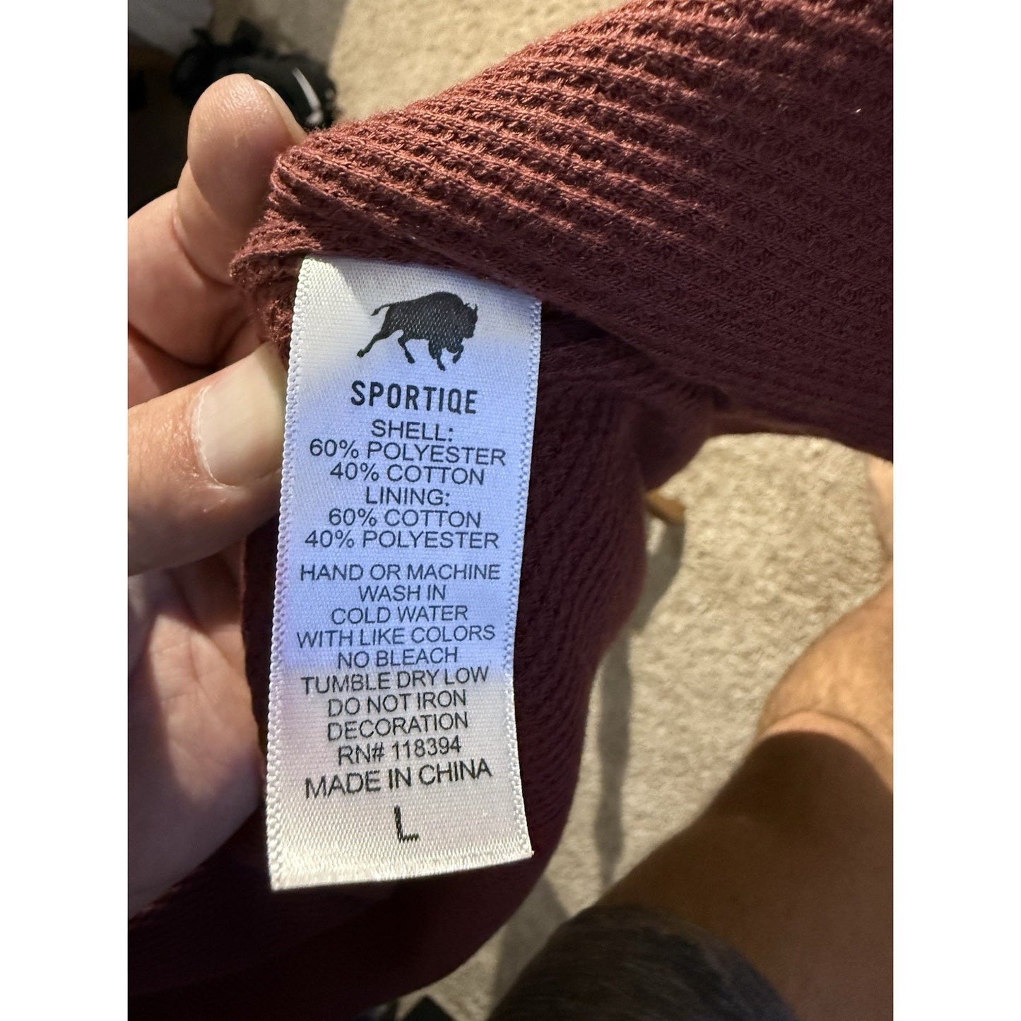 Wilson Combat Sportiqe Hoodie Men’s Large Maroon Full Zip Sweatshirt Jacket