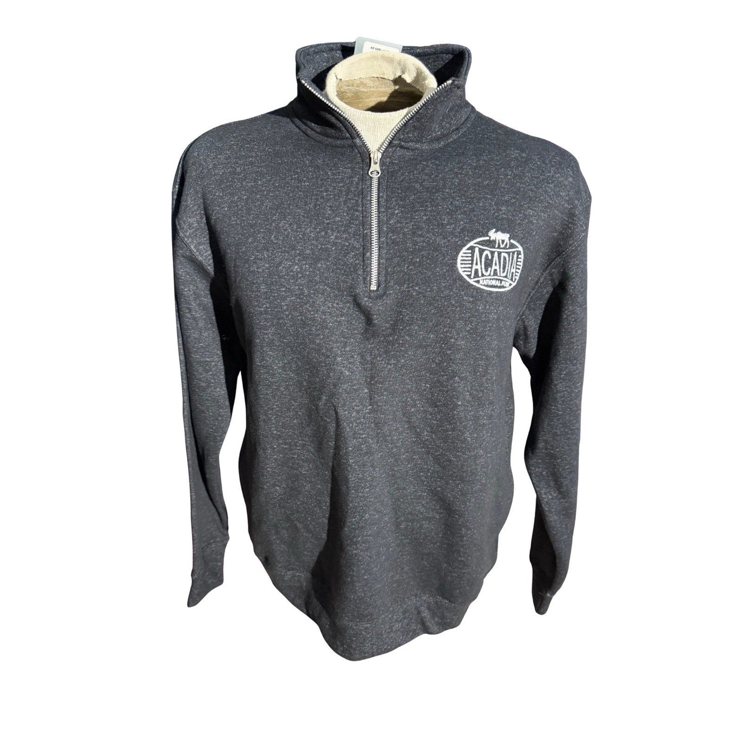 Valani Acadia National Park Quarter Zip Pullover Heather Black Size M NWT