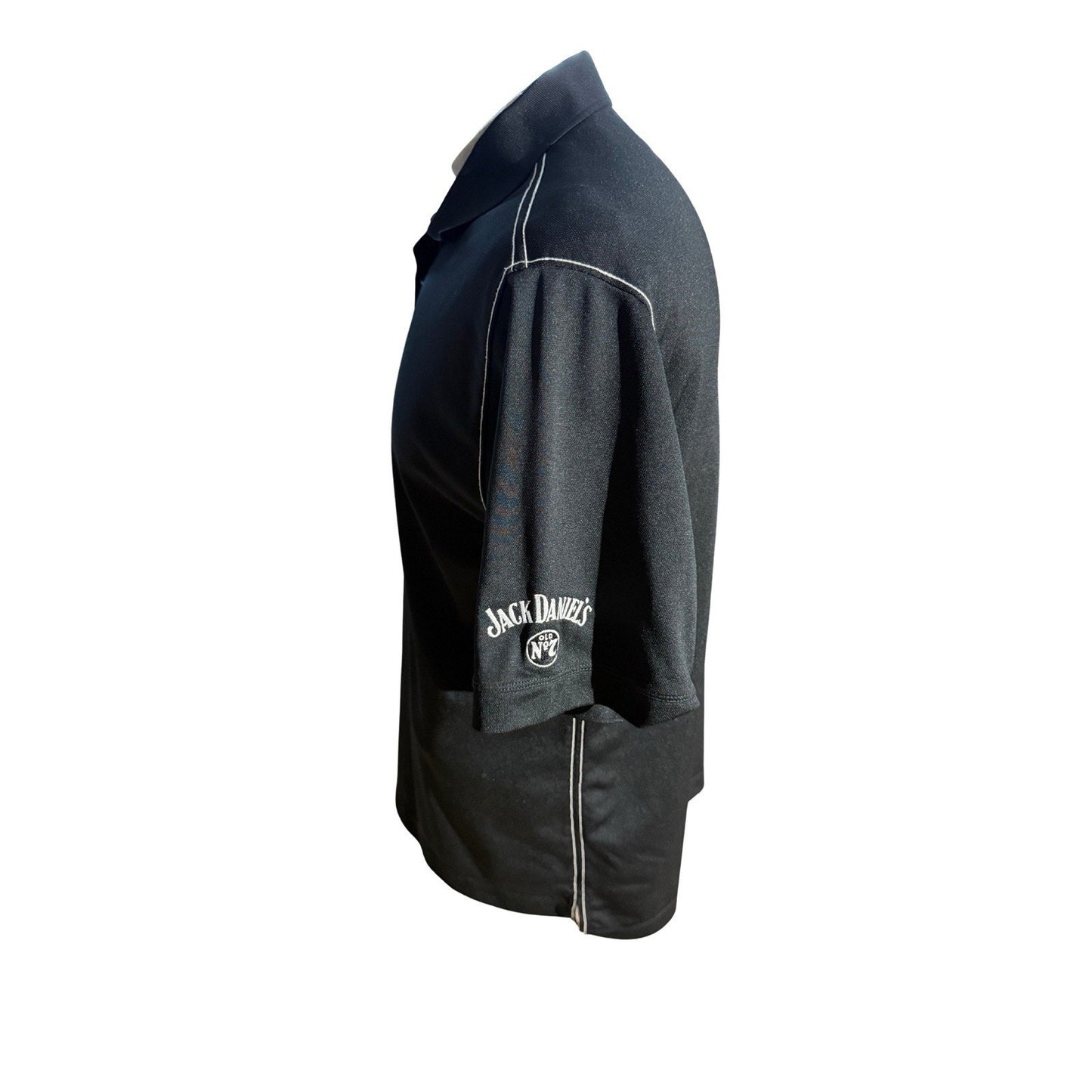Nike Golf Dri-Fit Polo Shirt Black Jack Daniel’s Old No. 7 Logo Men’s Medium