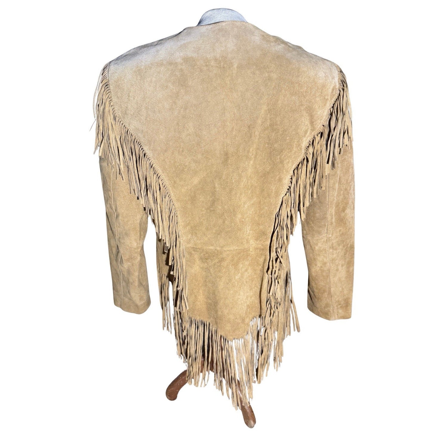 Cripple Creek Women’s Suede Fringe Jacket Western Tan Leather XL