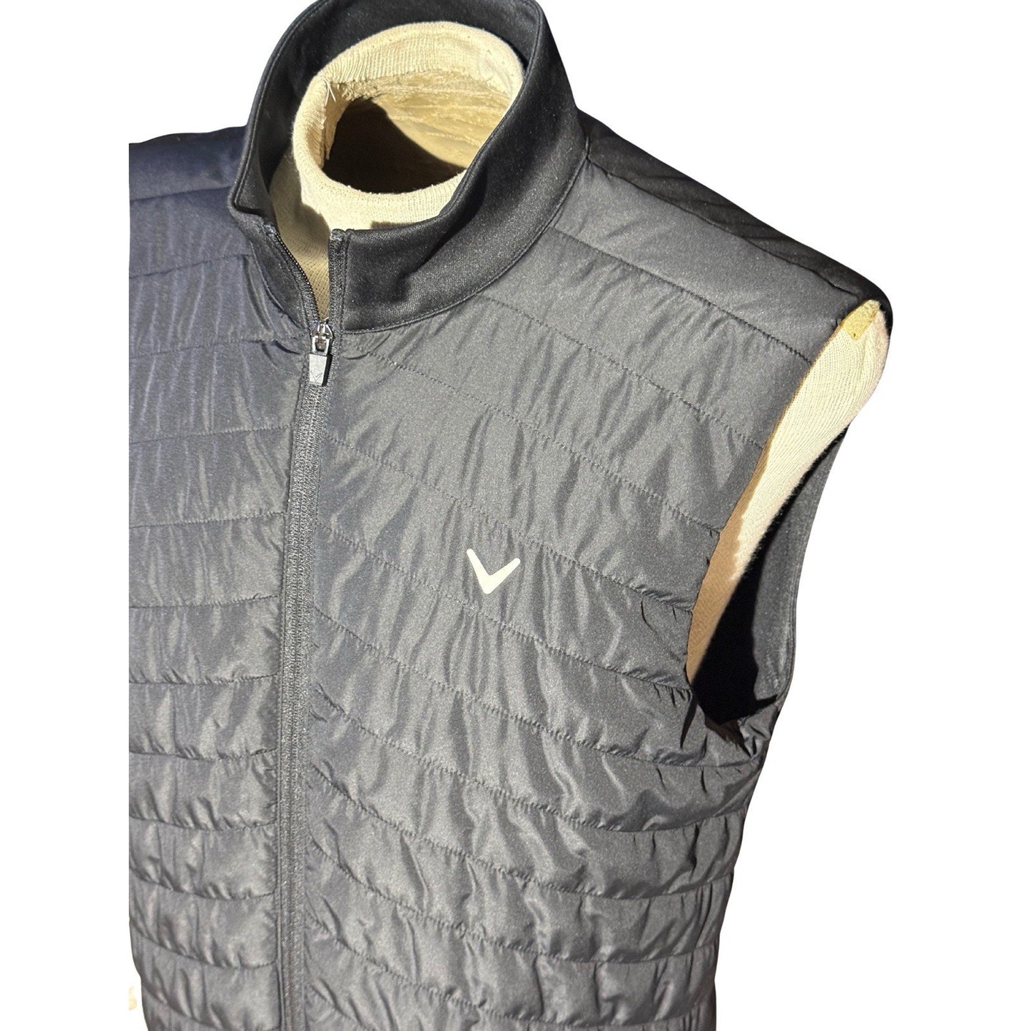 Callaway Women’s Golf Vest L Black Quilted Lightweight Zip Front Sleeveless
