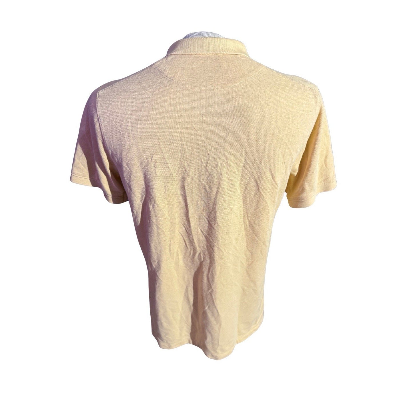 Nike Dri-Fit Polo Shirt Men’s Medium Yellow Embroidered Pattern Golf Casual