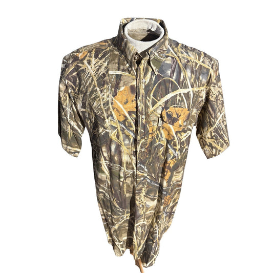 Beretta Advantage Max-4 HD Camo Button Up Shirt Men’s Large Hunting Outdoors