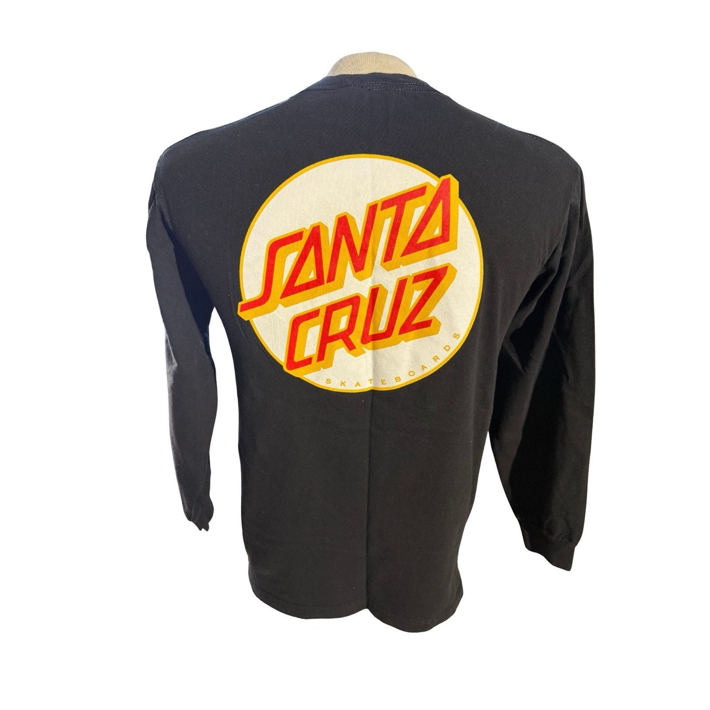 Santa Cruz Skateboards Black Logo Long Sleeve Shirt Tee Medium