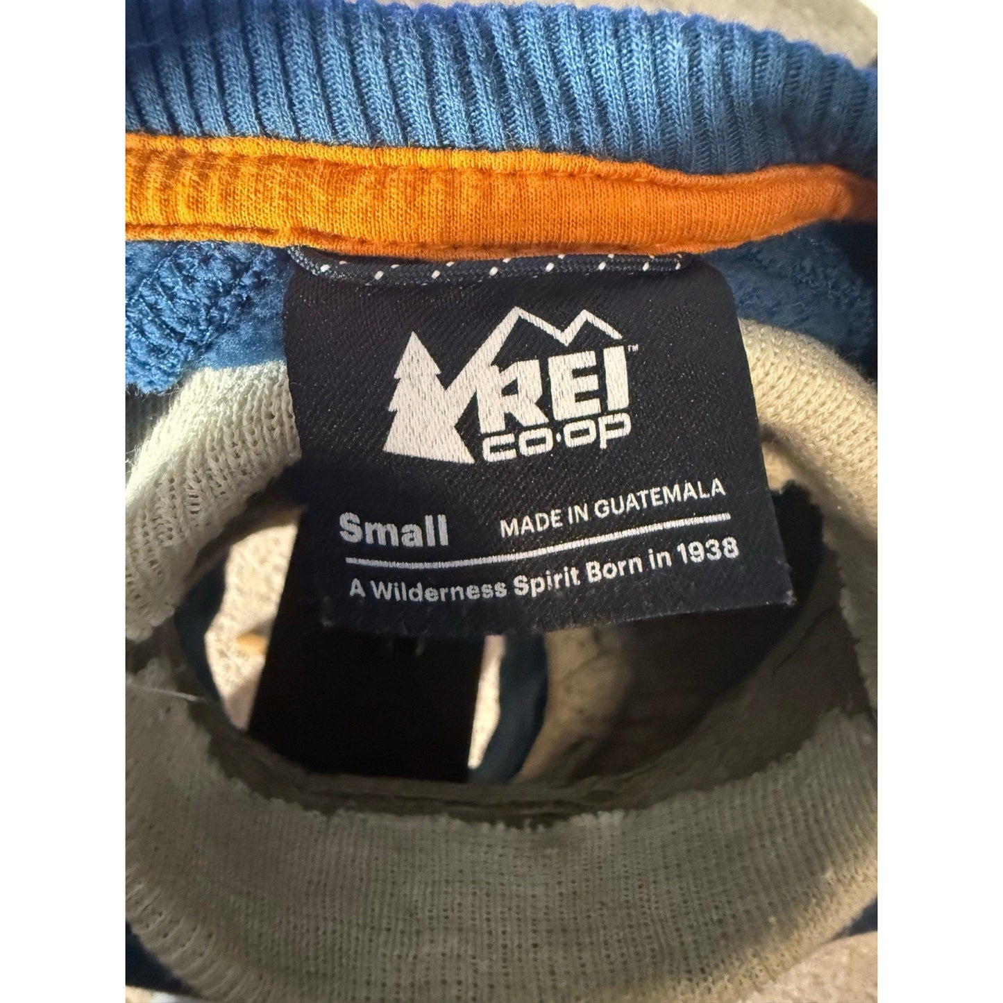 REI Co-op Crewneck Sweatshirt Small Blue Outdoor Adventure Pullover Hiking Casua