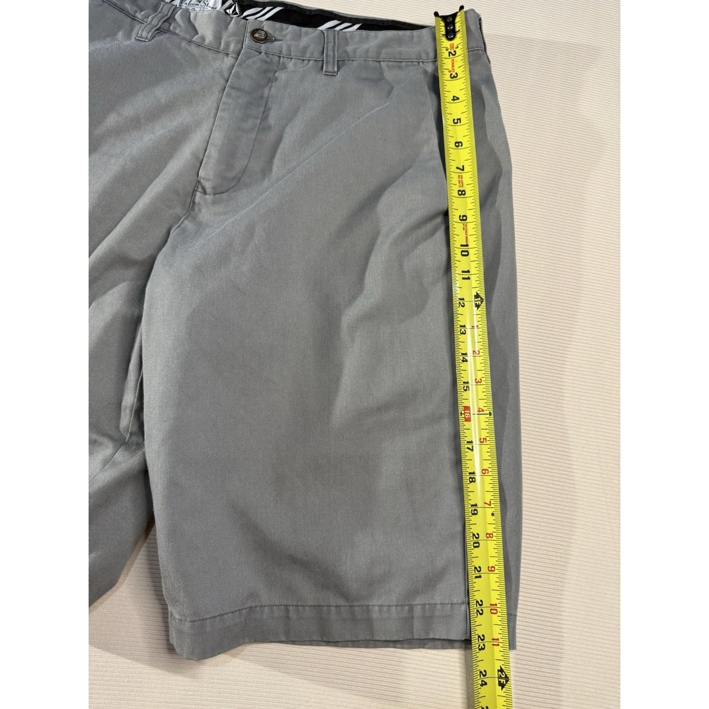 Volcom Stone 34 Gray Corps Class Collection Shorts Flat Front Casual Skate