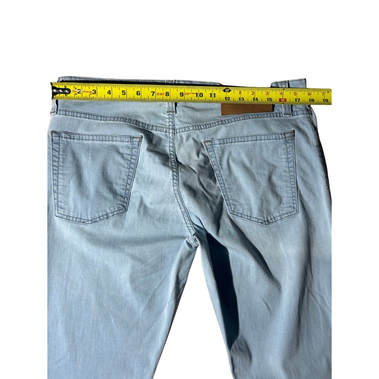 Agave Denim Rocker Jeans Cliffs Light Wash Slim Straight 34x32 USA