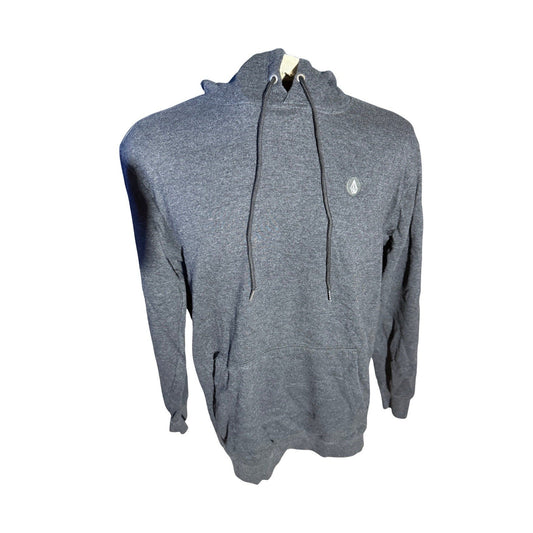 Volcom Men’s Hoodie XL Heather Gray Pullover Sweatshirt Kangaroo Pocket Logo