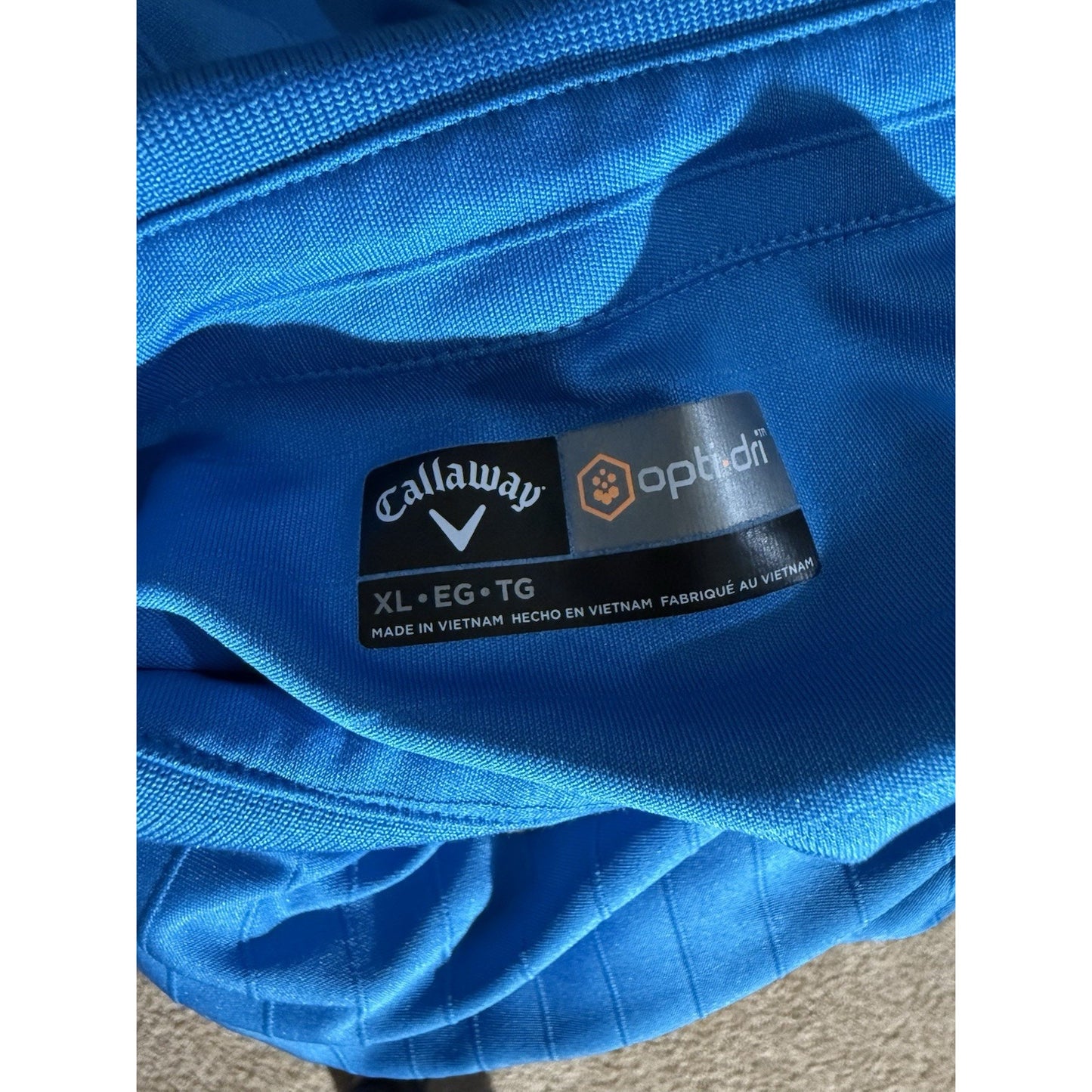 Callaway Opti-Dri Golf Polo Shirt Men’s XL Blue Moisture Wicking Performance