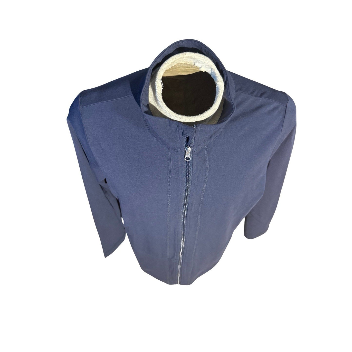 Christopher & Banks Relaxed Restyled Live In It Zip Jacket Navy Blue XL NWT