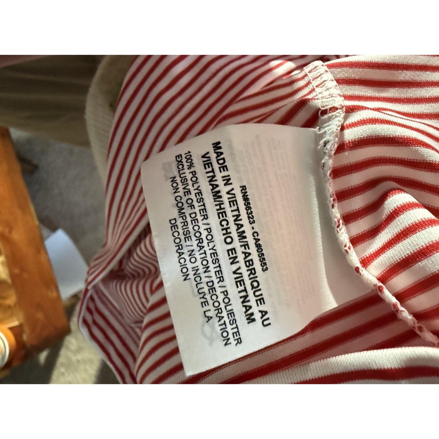 Nike Golf Dri-Fit Mens Polo Shirt Red Short Sleeve Striped Polyester Size L