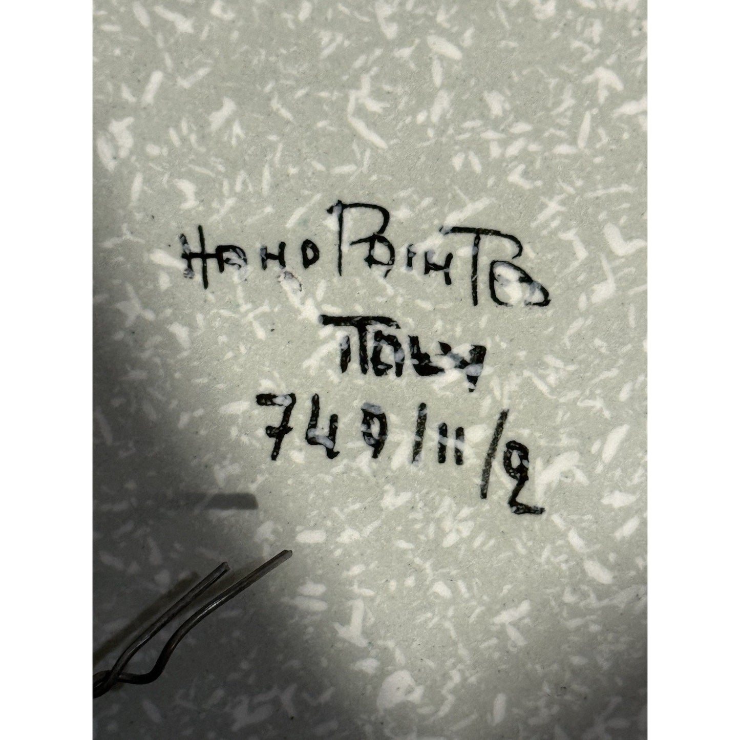 Vintage Hand Painted Italian Art Plate Winter Chalet Scene 9” Signed 749/19