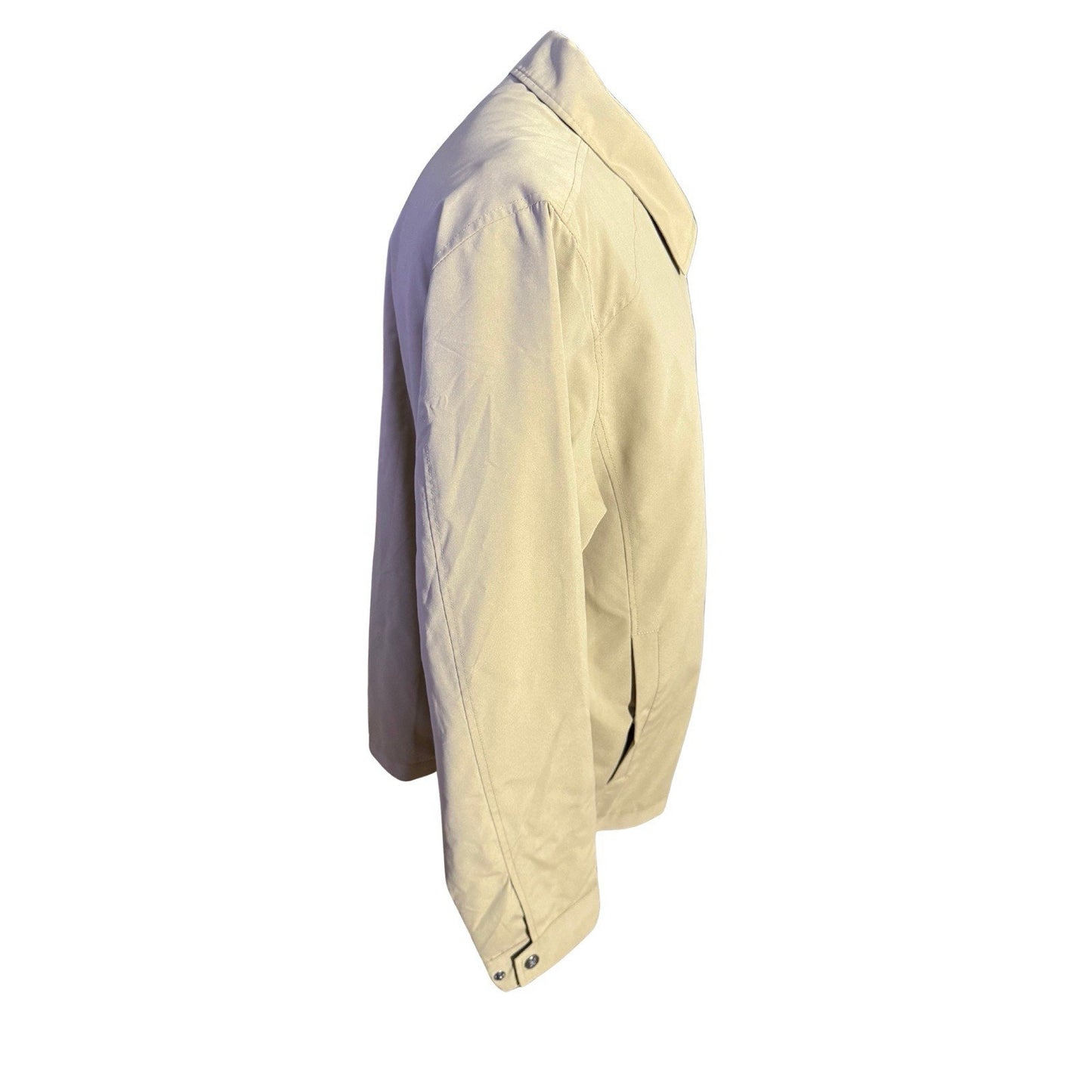 Haggar Men’s Large Tan Bomber Jacket Lightweight Zip Up Coat New Without Tags