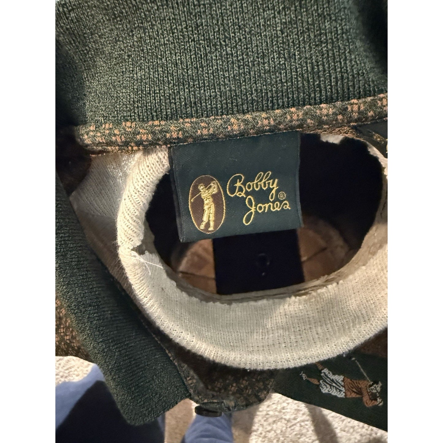 Vintage Bobby Jones Filoscozia Cotton Golf Polo Men’s Medium Green Rare