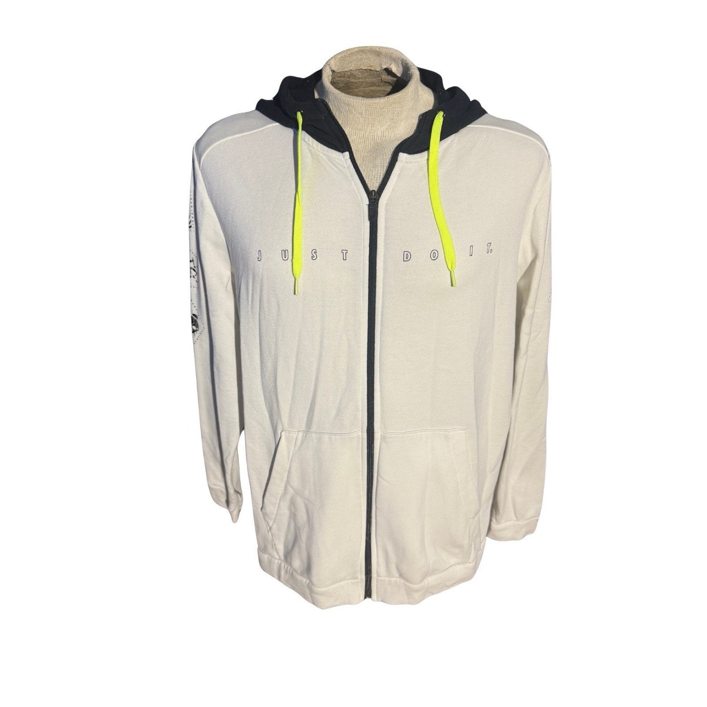 Nike Dri-Fit Just Do It Graphic Hoodie CK4591-100 SU20 Volt XL Rare Limited