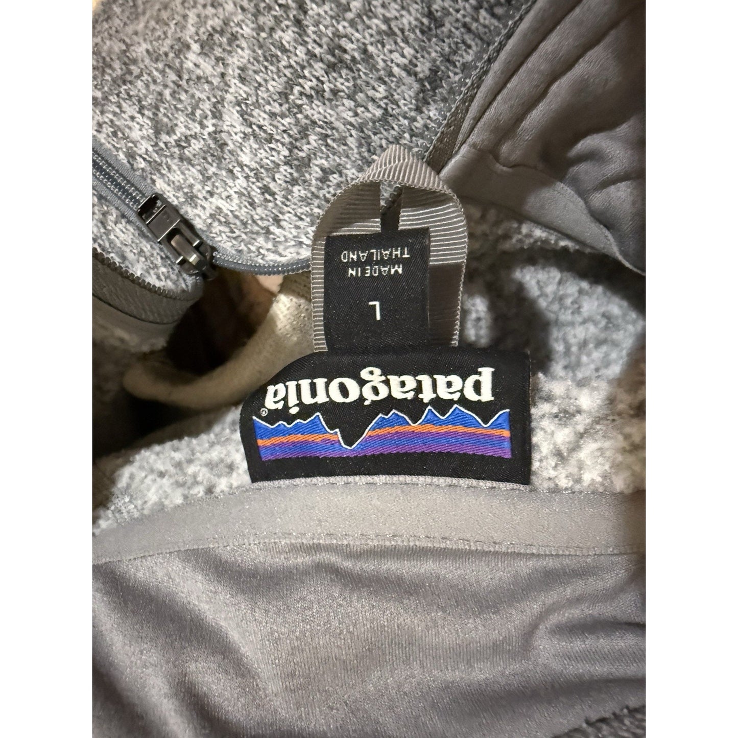 Patagonia Women’s Better Sweater 1/4 Zip Fleece Gray L Chi Omega Crest