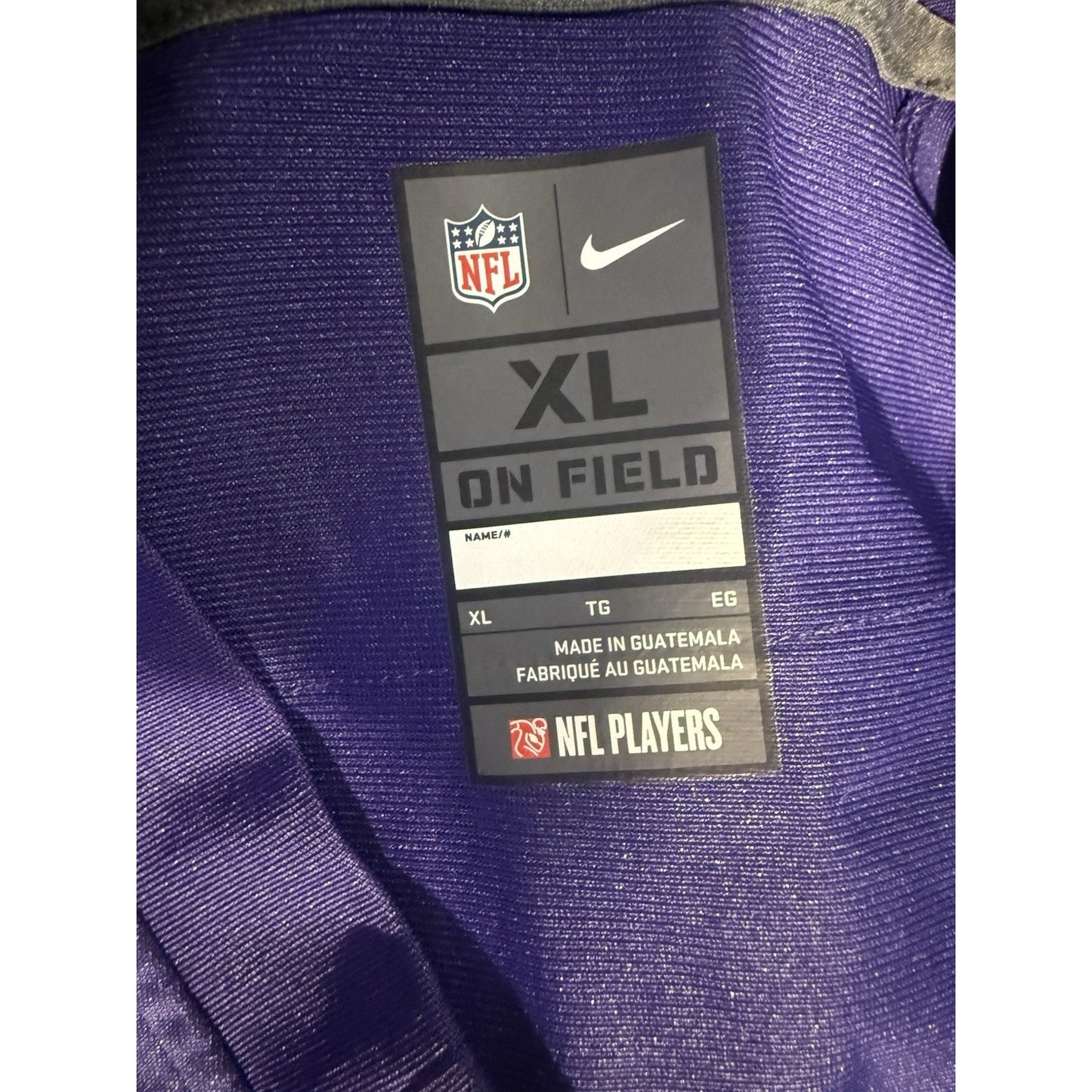 Nike NFL Baltimore Ravens Jersey Adult XL Purple #15 Brown On Field